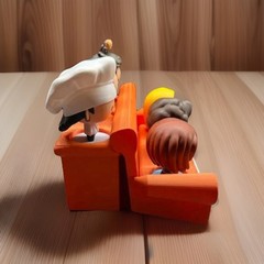 FRIENDS couch for McDonalds figures (couch only figures not included)