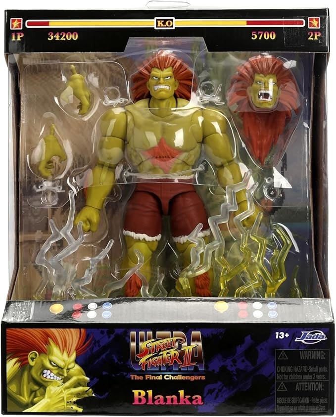 Jada Street Fighter II Blanka Deluxe Action Figure – 1:12 Scale
