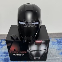 Autoking Iron Man Matte Black MK5 Helmet 1:1 Wearable Voice-control Mask Props