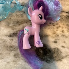 My Little Pony Starlight Glimmer Figure 3.5″ Purple Teal Hair Hasbro 2010 Dress