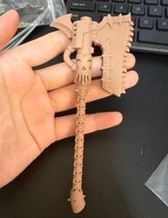 Unpainted Resin 3D Printed Axe Weapon Model For DIY Action Figure