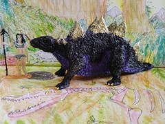 The First Gods STEGOSAURUS Lost World Creations PLA Figure With Trading Card