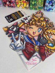 1 Of 1 Sailor Moon & Luna Signed Grad Cap Topper By Voice Actor Terri Hawkes JSA