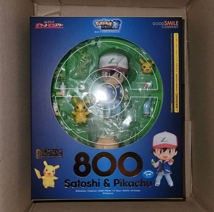 Nendoroid 800 Ash Ketchum & Pikachu Pokemon Figure Good Smile Company Japan