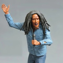 18cm/7″Bob Marley Music Legends & Microphone Jamaica Singer PVC Action Figure