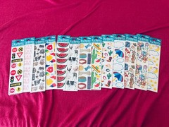 Lot of 100 vintage Frances Meyer Stickers Sheets. Factory sealed. Scrapbooking