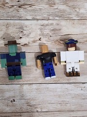Roblox Toys Action Figures Lot Of 3 Figures Characters Pirate Bald Green Hat