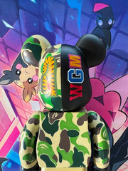 Bearbrick Bape Camo Shark 400% Green (NO BOX)