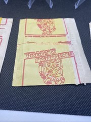3 Transformers G1 Vintage Sachet Bag Stickers Book Spanish Panini Red & Blue