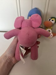 Set Of 3 Plush Pocoyo Pato Elly Stuffed Doll Soft Bandai 2010