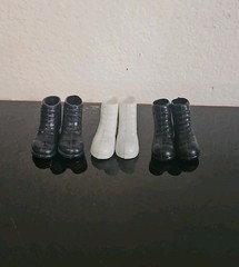 3 Pair of GI Joe Short Boots – 2 Pair of Black & 1 Pair of White 1960s/1970s