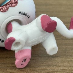 LPS Littlest Pet Shop Rare Pink White Glitter Shorthair Cat #2291 Authentic