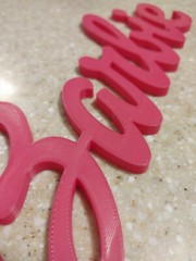 Huge! Barbie Style Logo sign decor ~12in