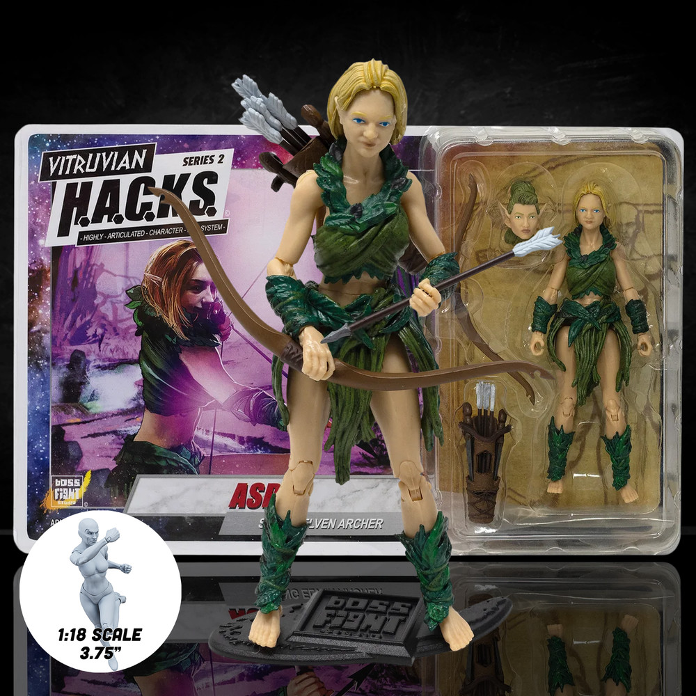 Aspen Spring Branch Elven Archer Vitruvian H.A.C.K.S. Action Figure1:18 Scale