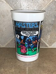 He-man Masters Of The Universe MOTU Burger King 1985 cup Roboto to the Rescue