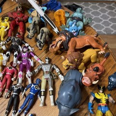 100+ 90’s loose action figure lot Snake Man Capcom Mega Man, Bandai, TMNT Marvel