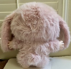 BABY THREE 1000% Big Baby Plush Doll Pink Bunny Boba Eyes Excellent Condition