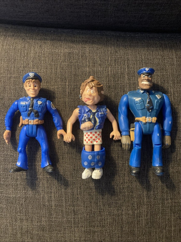 Lot Of 3 Kenner Police Academy Action Figures, Zed, Mahoney, Hightower