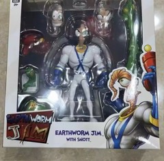 Earthworm Jim Action Figure Collection Game Peripherals Worm Body Jim Heads.