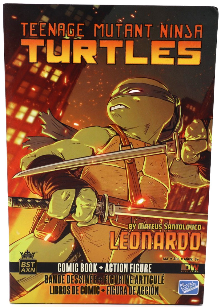 Loyal Subject Teenage Mutant Ninja Turtles Leonardo Comic Book + Action Figure