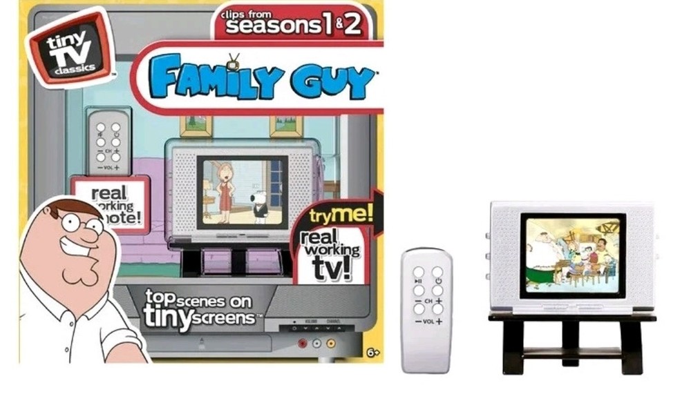 Tiny TV Classics Family Guy Edition Real Working Mini Television *READ* (T177)