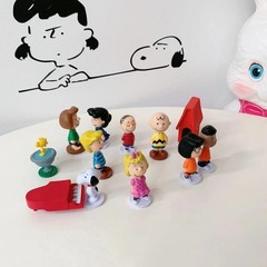 12pcs Japan Anime Peanuts Snoopy Charlie Sally Woodstock Mini Figure Model Toys#