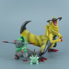 2-11cm Pokemon Axew Fraxure Haxorus PVC Action Figure Toy Gift