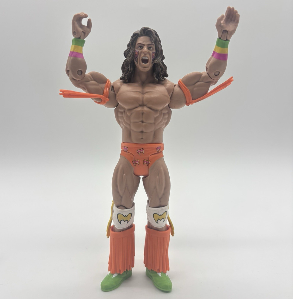 WWE Mattel Basic Series 2 The Ultimate Warrior Action Figure Orange Trunks 2011