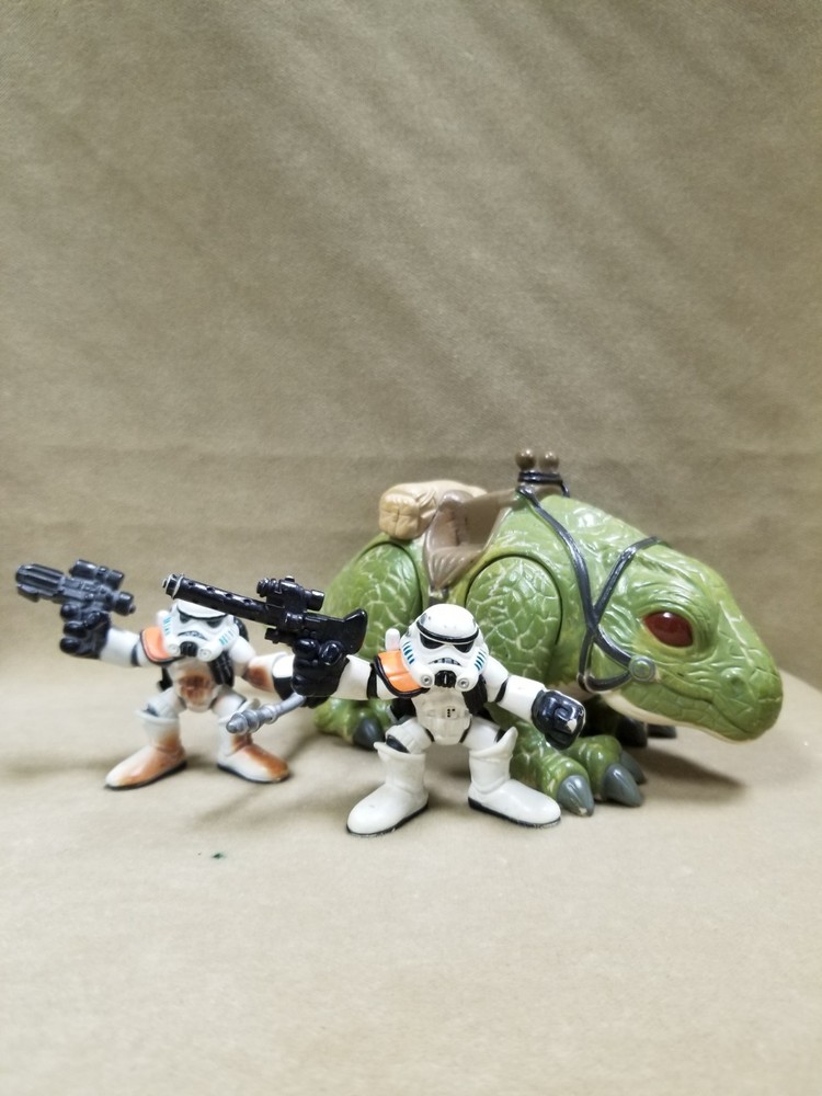 Star Wars Galactic Heroes Dewback + Sandtrooper Figures Lot Hasbro Bundle