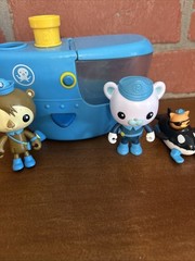 Octonauts Blue Gup C Submarine with Kwazii Vehicle & 3Figure Mattel 2011 Toy