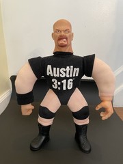 The Undertaker & Stone Cold Bone Crushing Buddies Plush 17″ WWF/WWE 1998 Jakks