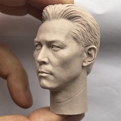 1:6 Unpainted Lee Jung Jae Head Sculpt South Korea Actor Head Model Toys