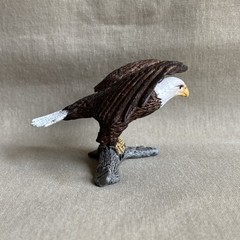 Schleich Bald Eagle Wings Spread On Branch 14780 Wildlife Realistic Bird Animal