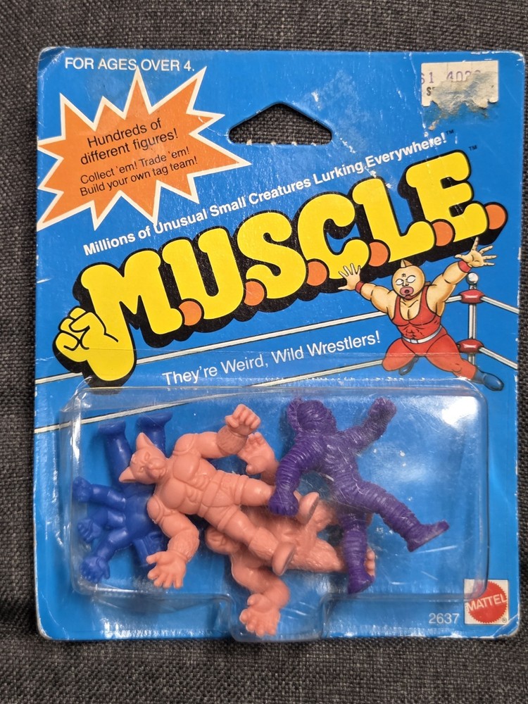 Vintage M.U.S.C.L.E. Men Action Figures By Mattel Four Pack 1985 Sealed Original