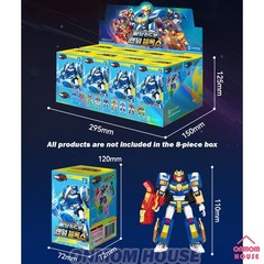 Metal Cardbot Random Blocks 9 Types of Transformed Robot 4.3 Inch Korean Toys