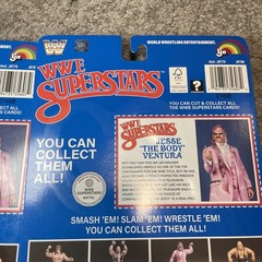 MATTEL LJN WWE SUPERSTARS JESSE THE BODY VENTURA BLUE & BLACK CHASE CARDS