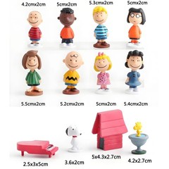 12PCS Peanuts Snoopy Cute PVC Figures Set Cartoon Doll Toys Kids Birthday Gift