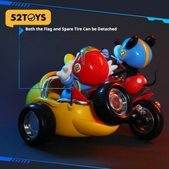 52TOYS Disney Mickey Donald Speed Squad Motorcycle Blind Box Figure LED Toy Gift