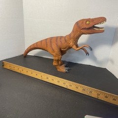 Toys R Us Velociraptor Dinosaur 18” Figure Soft Plastic Rubber 2014