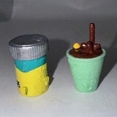 Shopkins Season 4 #134 DINKY DRINK Green Special Edition Fish Flake Jake Lot Set