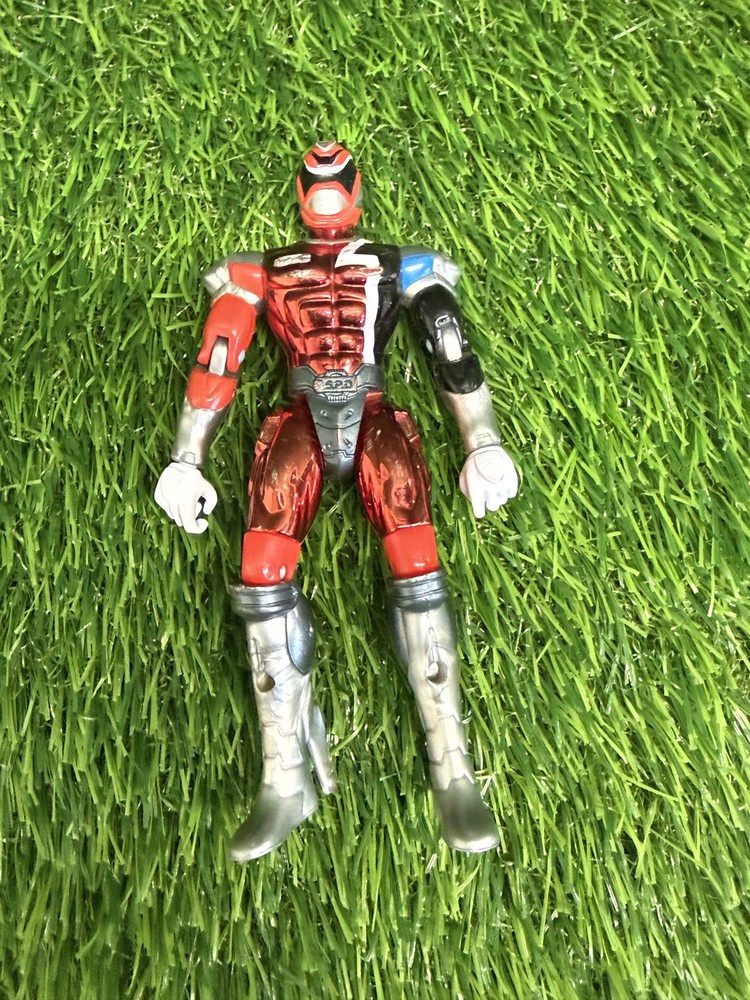 Red & Silver Power Ranger Style Action Figure 5.5″ Articulated