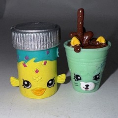 Shopkins Season 4 #134 DINKY DRINK Green Special Edition Fish Flake Jake Lot Set