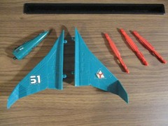Vintage 1989 Kenner Mega Force BACKLASH Air Assault Rapid Deployer Attack Jet