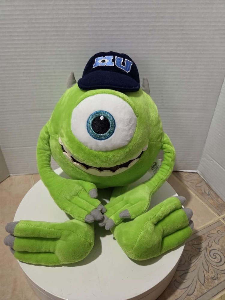 Disney/Pixar Collection Monsters University Inc Mike Wazowski MU Hat Plush 16”