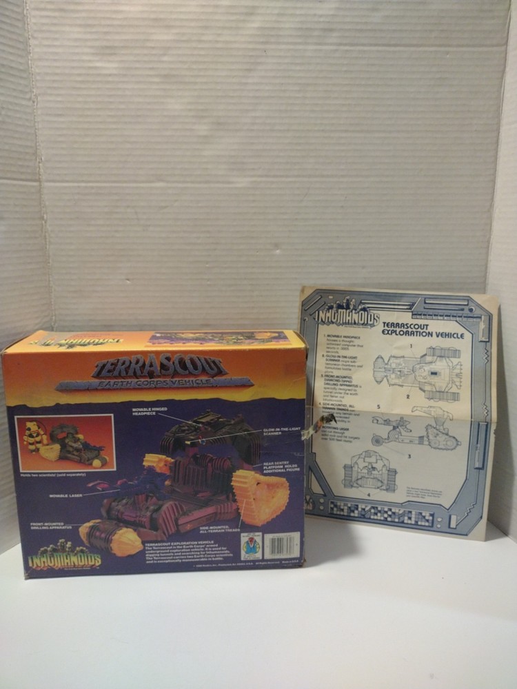 1986 Terrascout Inhumanoids Hasbro Box W/Instructions Only + Auger Back Card .