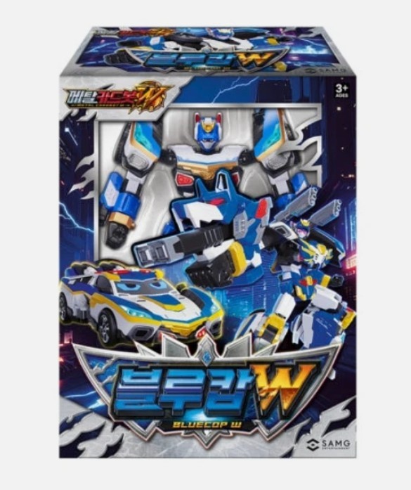 Metal Cardbot W Season 3 BLUE COP W Transformer Robot Police Car Figure Toy 2025