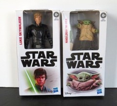 HASBRO STAR WARS Figures: Luke Skywalker b6333 & Mandalorian The Child F2832