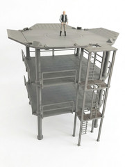 HUGE INDUSTRIAL MECH LANDING PAD 1:18 figure STAR WARS DIORAMA TOWER PLATFORM