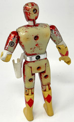 95 Bandai Metallic Red Ranger Action Figure Toasted Loose Without Packaging