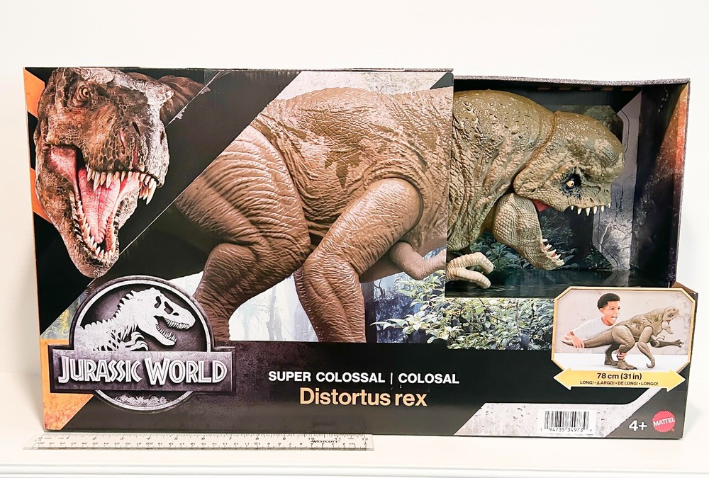 Jurassic World Rebirth Super Colossal Distortus Rex Dinosaur Figure, 31 Inch NEW